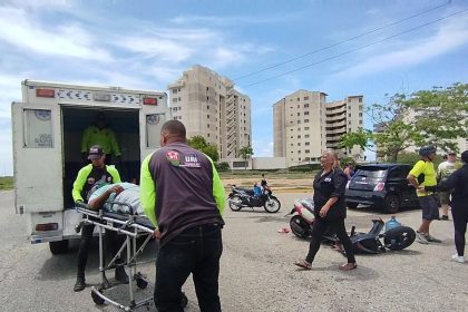 ¡Margarita! Motorizado lesionado en accidente en la Av. Bolívar