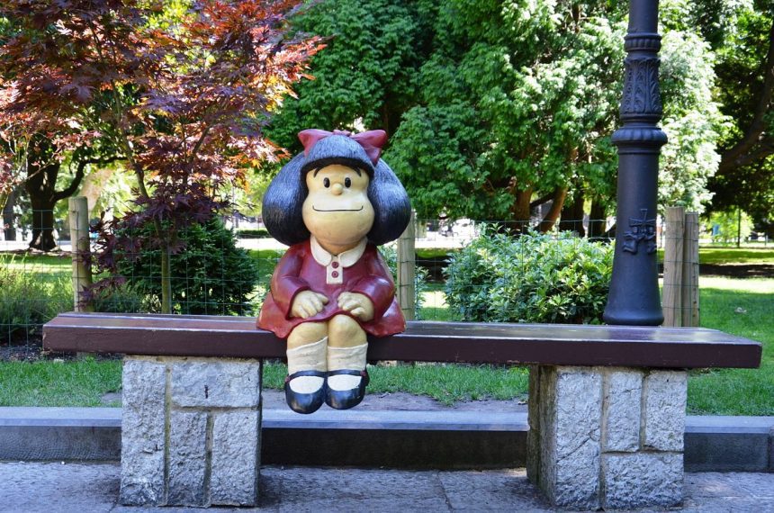 La escultura de Mafalda tendrá una altura de 80 centímetros y se encontrará sentada en un banco.
