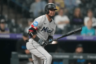 El pelotero venezolano Luis Arráez es actualmente el mejor bateador de las Grandes Ligas.