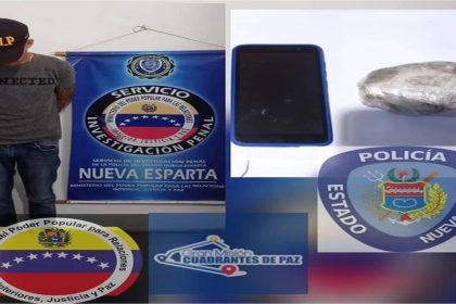 ¡Margarita! Detenido sujeto por posesión de drogas en Punta de Piedras