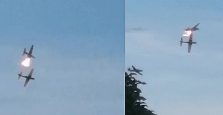 Dos aviones de la Fuerza Aérea de Colombia chocan en el aire