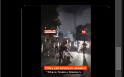 En vídeo Caos y Trifulca en Fiesta de Graduación en Barquisimeto