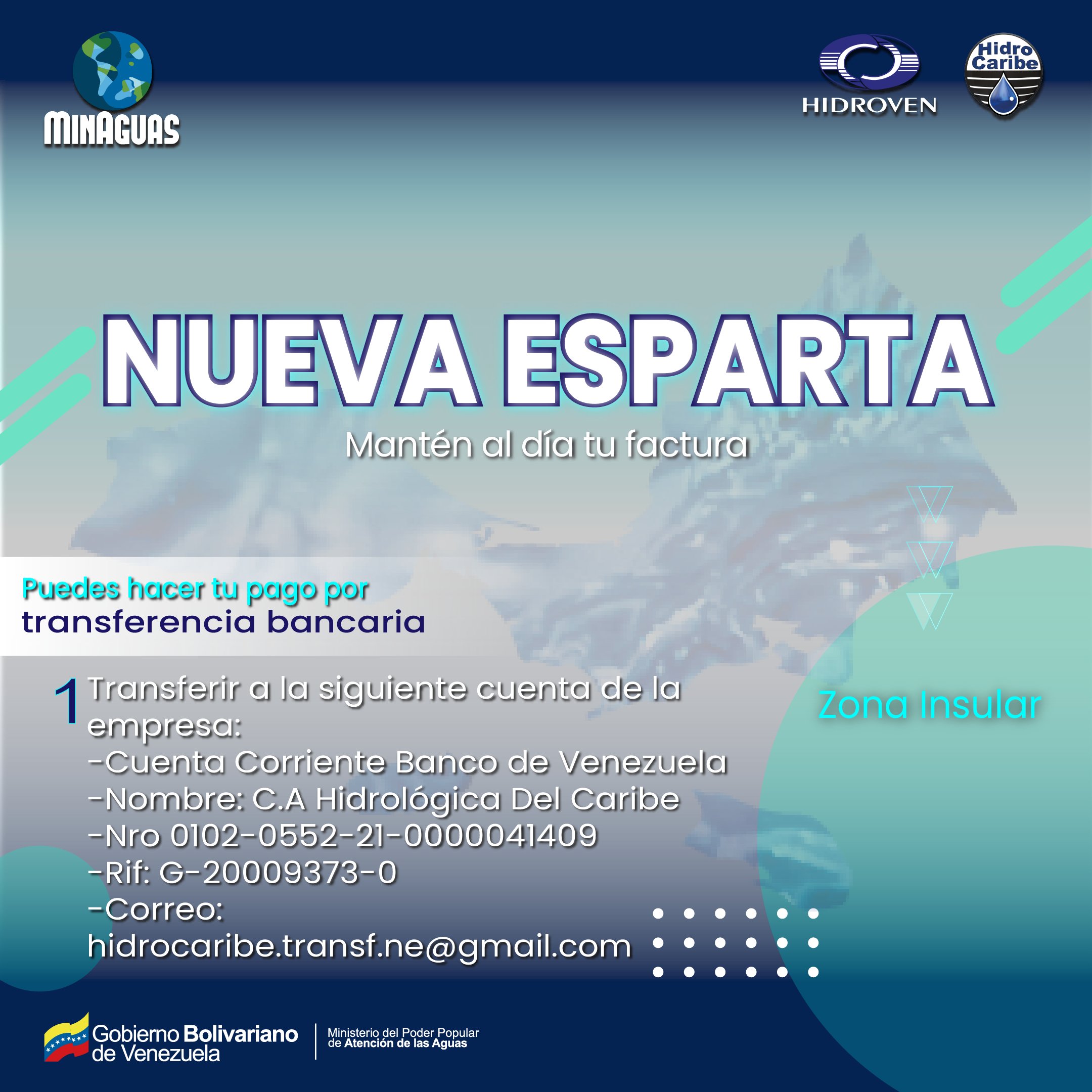 Para una mayor comodidad de los usuarios, Hidrocaribe introduce una opción de pago Online, permitiendo que los residentes de Nueva Esparta realicen el pago de sus facturas de agua desde casa.