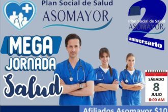 La jornada se llevará a cabo el sábado 8 de julio en el Centro de Especialidades Médicas ASOMAYOR, ubicado en la Avenida Damaso Villalba, en la Urb Jorge Coll.