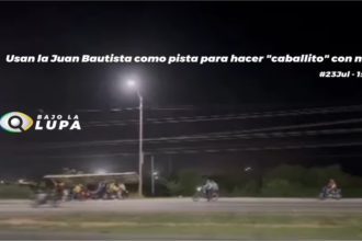 Motorizados convierten la Av. Juan Bautista en una pista para hacer "caballitos"