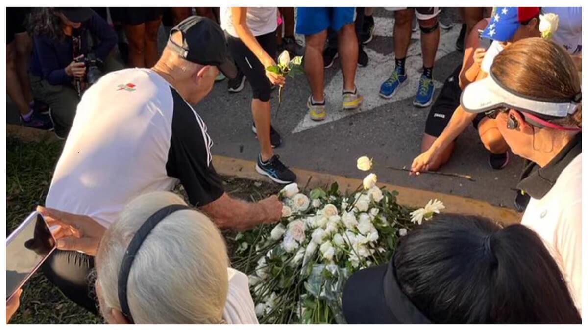 EN HONOR A NATHALIE: corredores capitalinos hacen emotivo acto en la Av. Río de Janeiro (+Fotos)