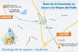 Más de 10 mil peregrinos se preparan para honrar a la Virgen del Valle en la gran caminata