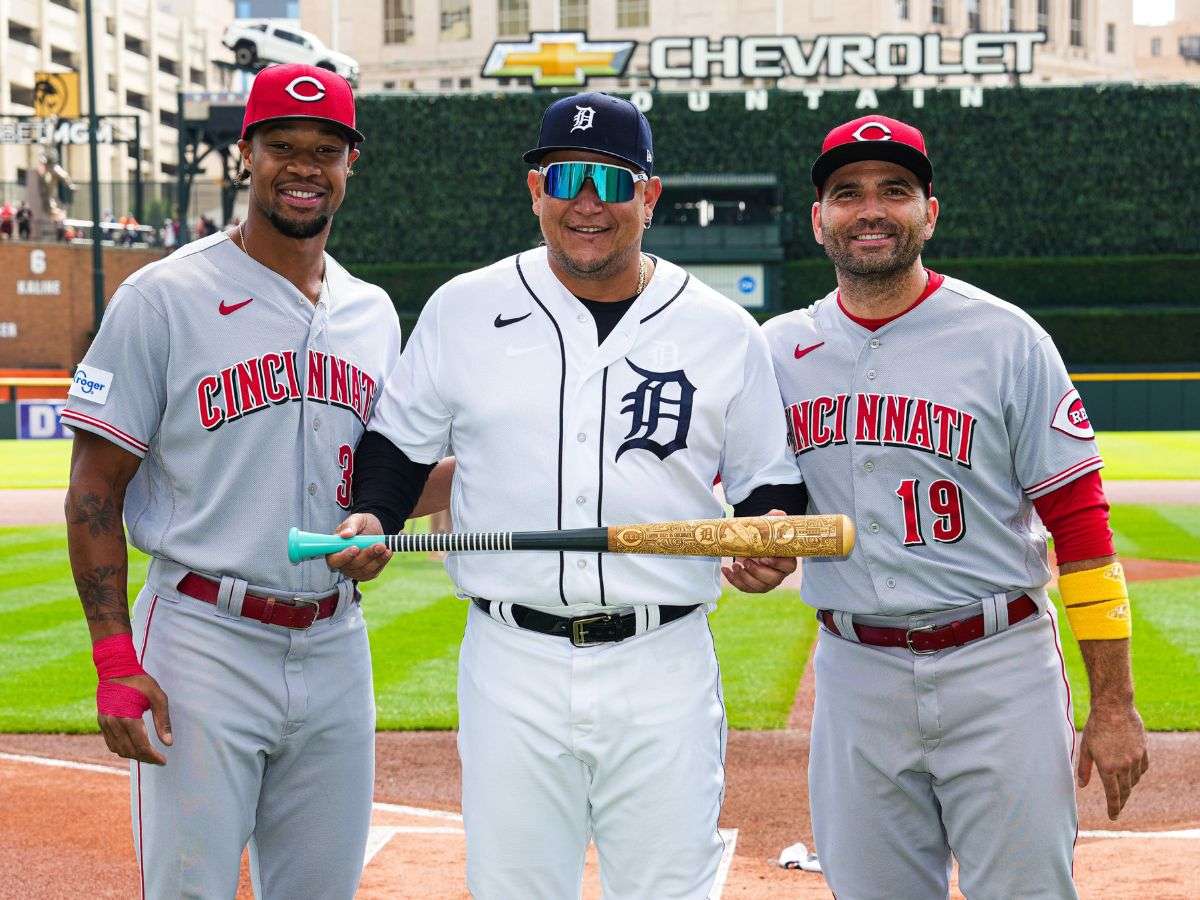 Los Rojos rindieron homenaje a Miggy en Detroit