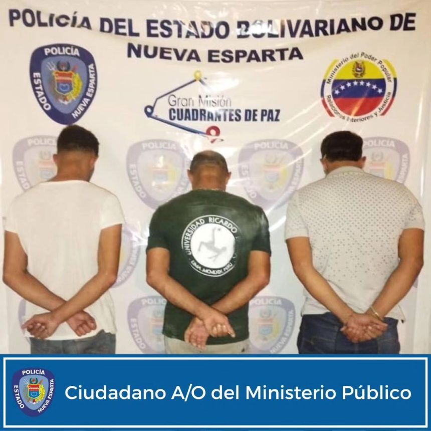 ¡Margarita! Tres hombres detenidos por hurto en Península de Macanao