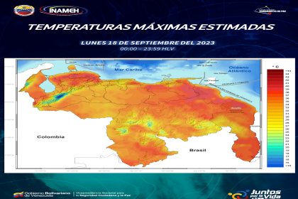 Se esperan lluvias o chubascos algunas de ellas con actividad eléctrica en zonas del estado Amazona,  llanos occidentales, los Andes, Cojedes y  en el Zulia.