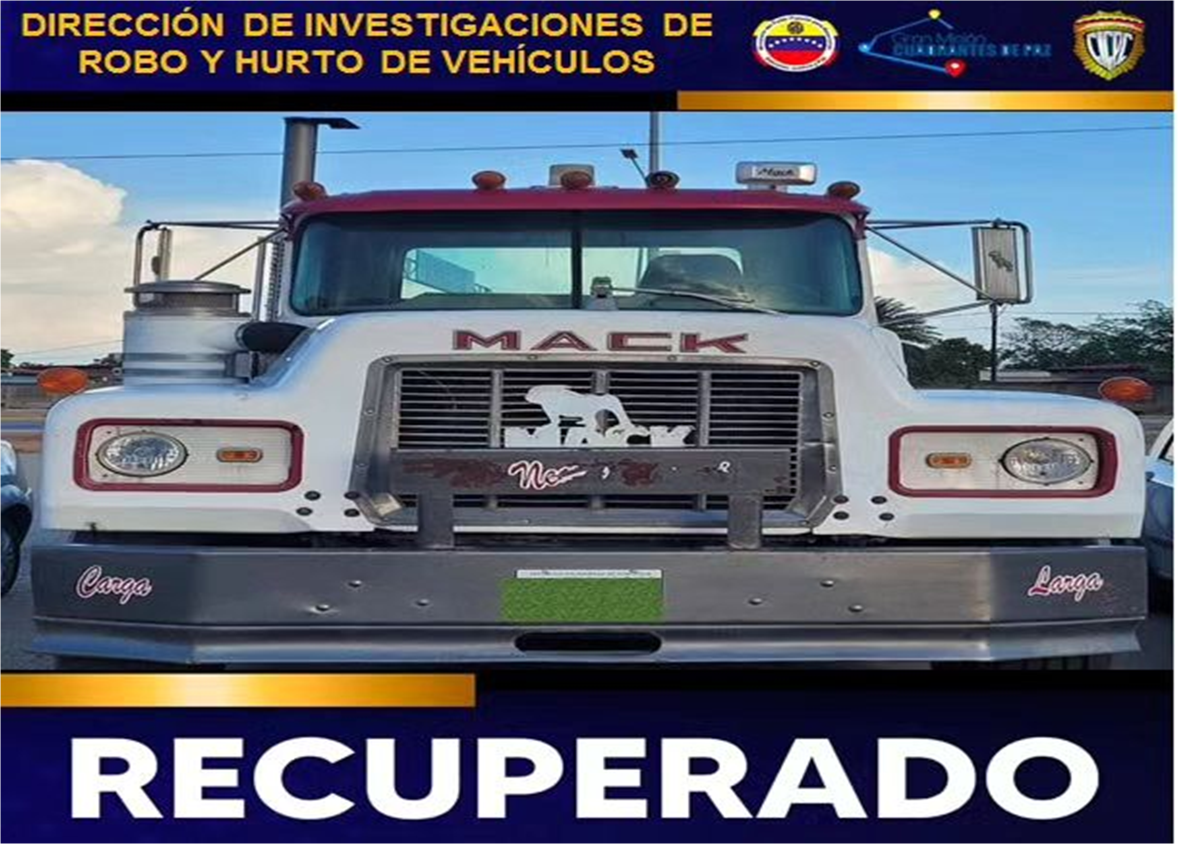 Recuperan en Margarita camión robado en Carora