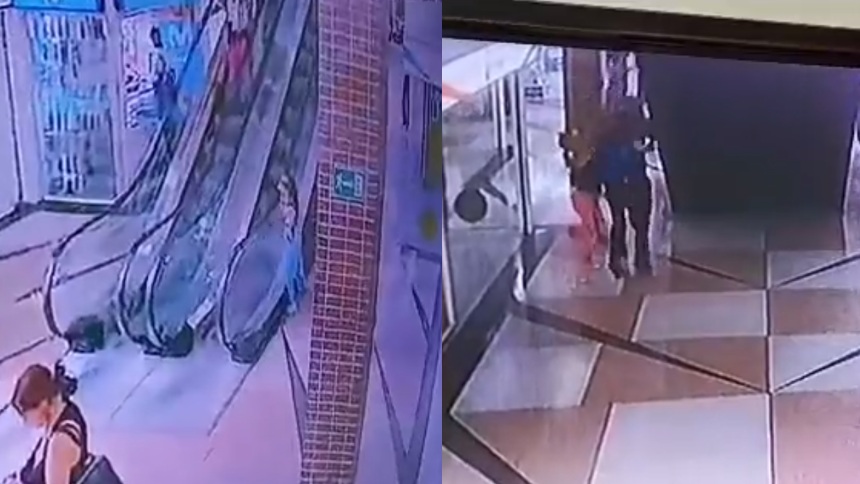 ¡Héroe sin capa! Vigilante salva a niña de caída en C.C de Petare +Video