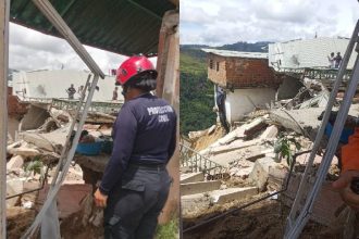 tres viviendas quedaron destruidas, y que afortunadamente no hubo muertos ni heridos.