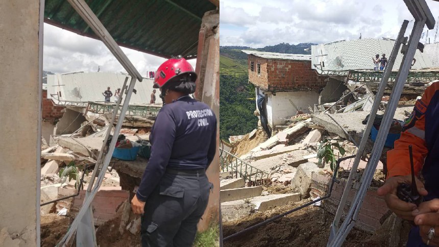 tres viviendas quedaron destruidas, y que afortunadamente no hubo muertos ni heridos.