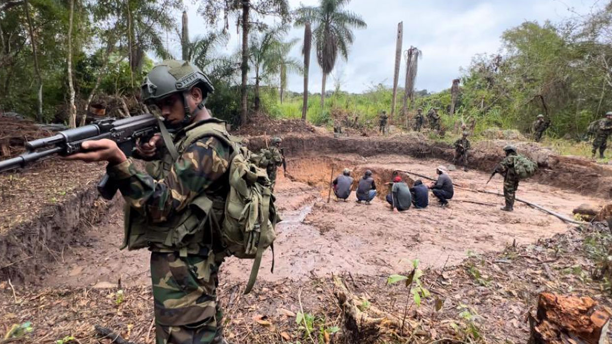 25 mil militares desplegados en Yapacana para combatir la minería ilegal.