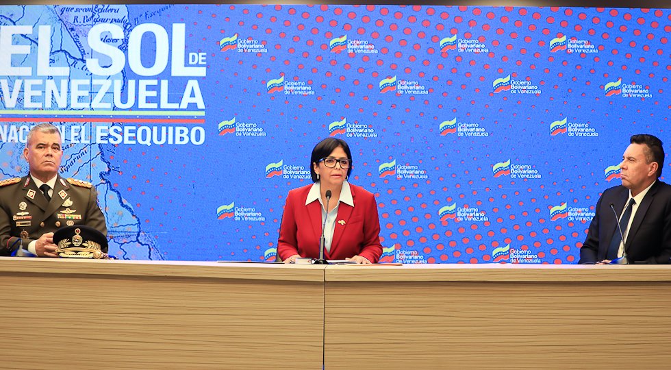 Delcy Rodríguez asegura que el referendo del 3 de diciembre se llevará a cabo a pesar de los intentos de Guyana por impedirlo.