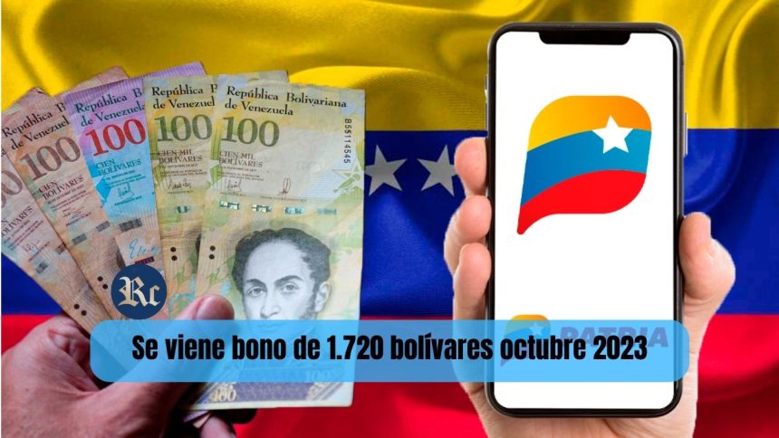 Según informó la cuenta de Telegram Canal Patria Digital, el nuevo monto del Bono Corresponsabilidad y Formación es de 1.720 bolívares