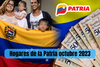 El bono Hogares de la Patria 2023 se entrega desde el primero de octubre hasta el 7 de dicho mes.