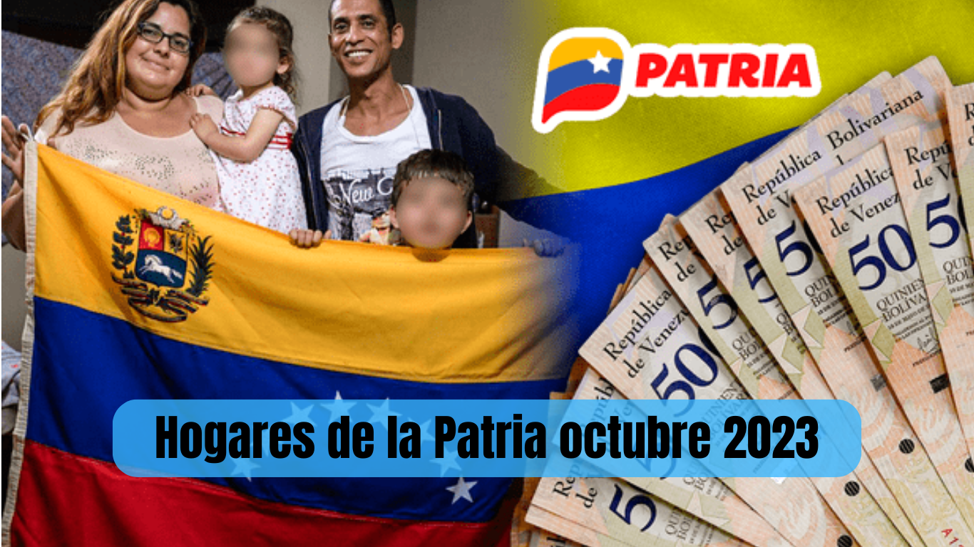 El bono Hogares de la Patria 2023 se entrega desde el primero de octubre hasta el 7 de dicho mes.