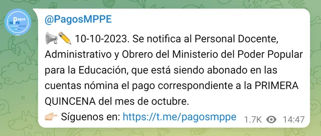 MPPE Quincena