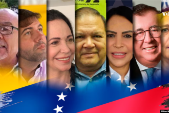 Fotocomposición de los candidatos principales para la primaria presidencial opositora del 22 de octubre en Venezuela.