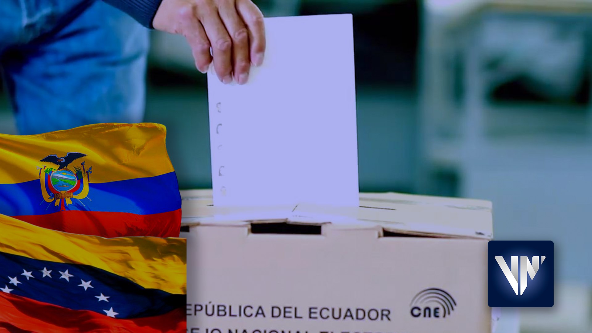 La comunidad ecuatoriana en Venezuela ejerce su derecho al voto en Caracas, con fotos que ilustran el evento.