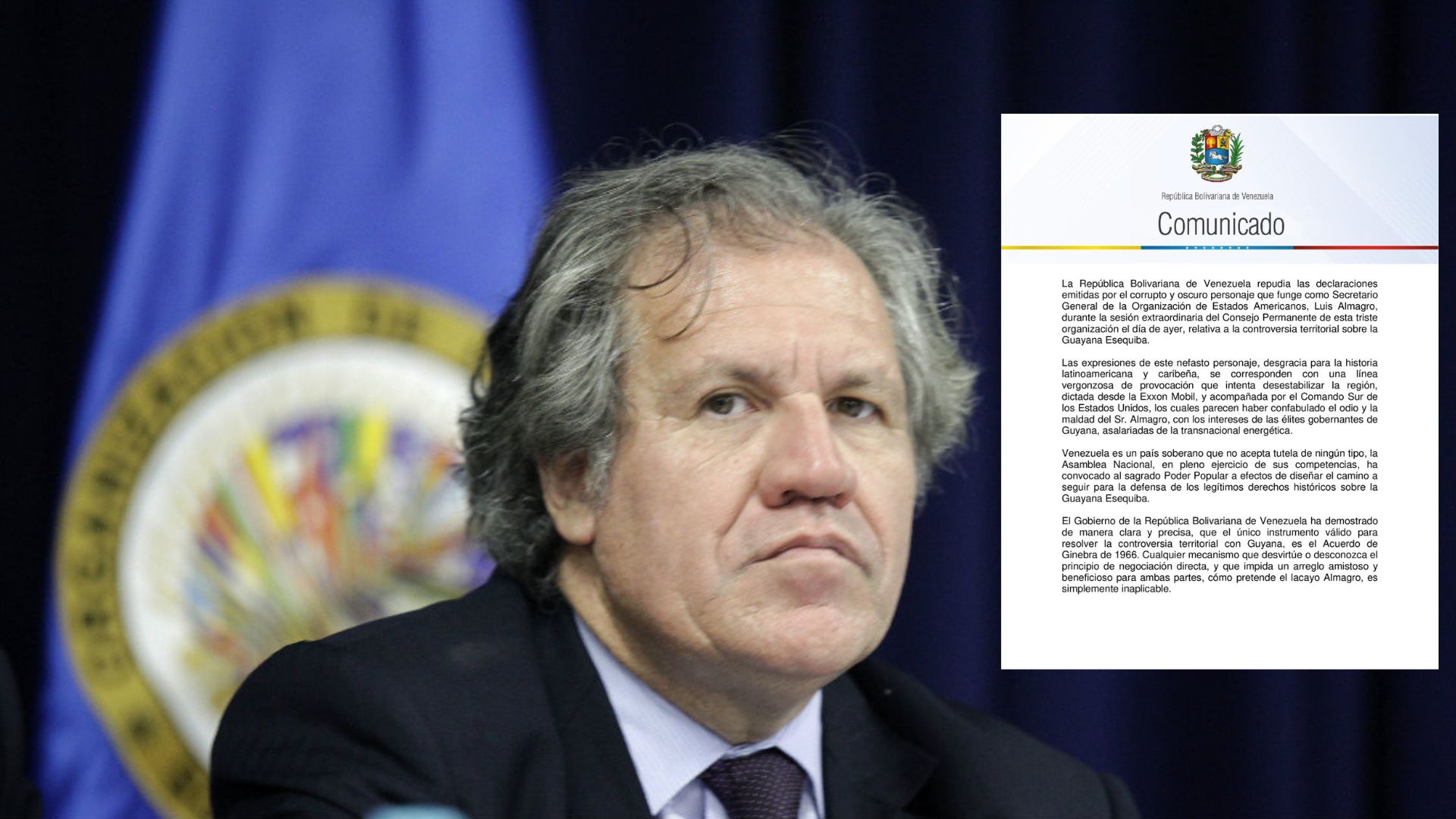 Venezuela rechaza enfáticamente las declaraciones de Almagro sobre el Esequibo