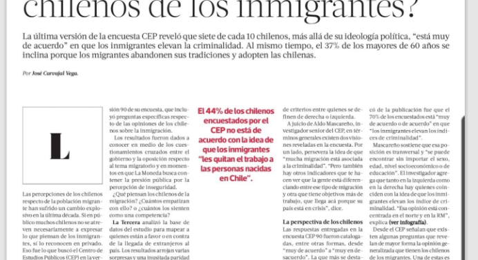 Doble Cara de Chile Frente a la Inmigración+ Estudio Por: Braulio Jatar