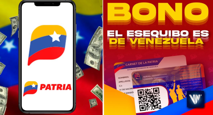 Sistema Patria está pagando un nuevo Bono por el Esequibo #23Nov