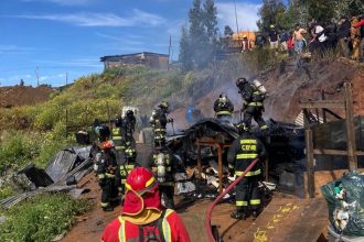 Las unidades de Bomberos acudieron al lugar del siniestro