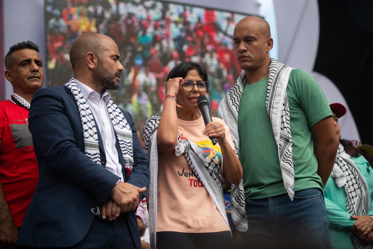 Delcy Rodríguez condena el genocidio perpetrado por Israel en Palestina