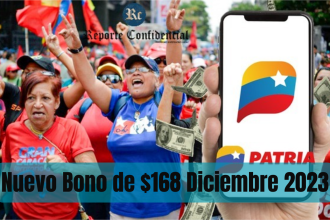 NUEVO BONO de $168 por PATRIA: Cóbralo HOY 03 de Diciembre 2023