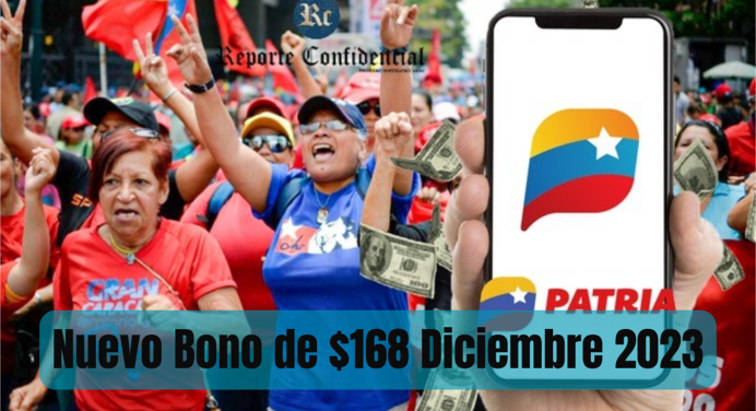 NUEVO BONO de $168 por PATRIA: Cóbralo HOY 03 de Diciembre 2023