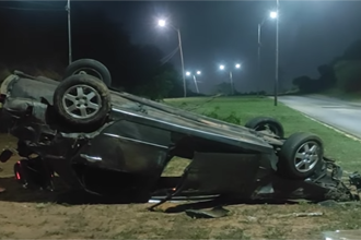 Aparatoso accidente en la Av. Luisa Cáceres de Arismendi +VIDEO