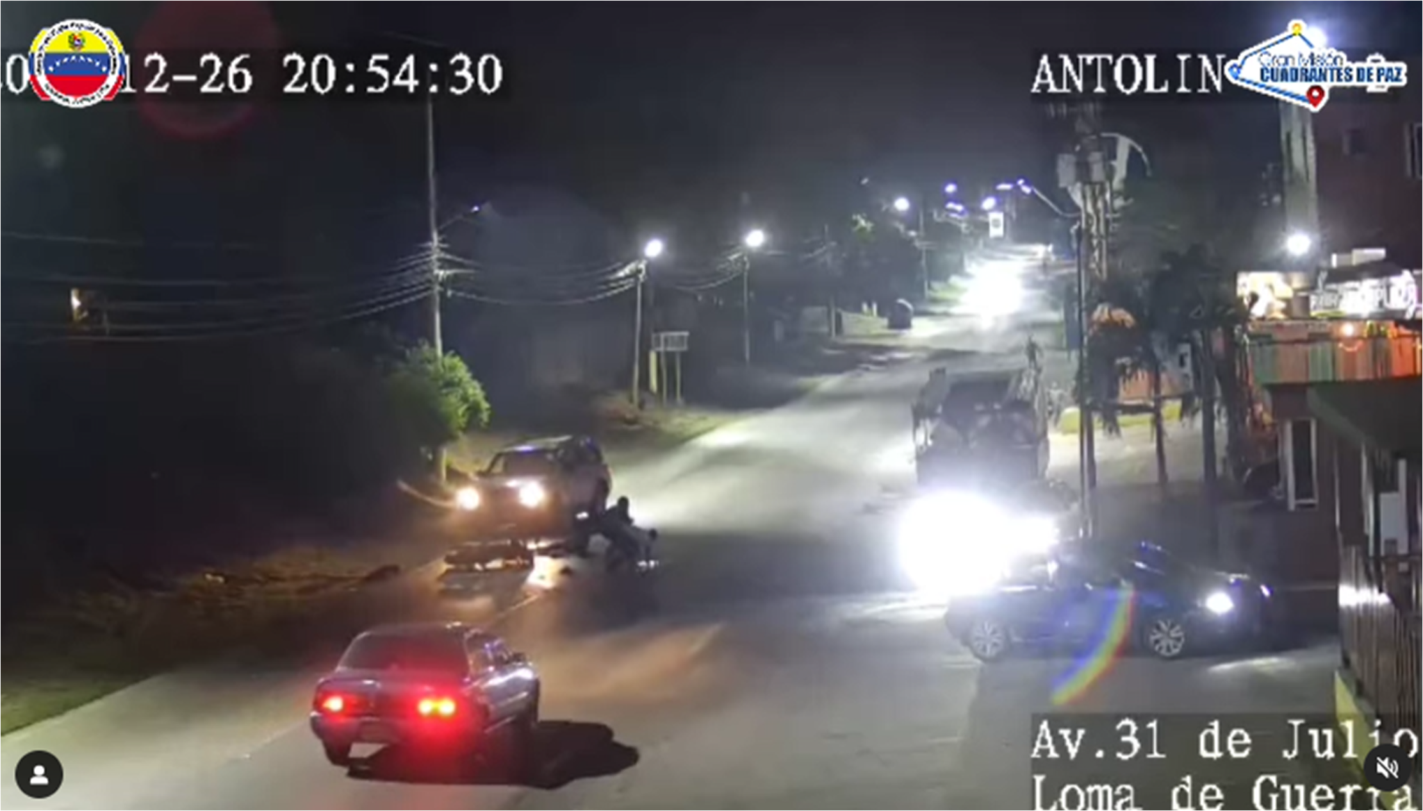 Margarita: Cámaras captan accidente de motorizado en Loma de Guerra, Antolín +VIDEO