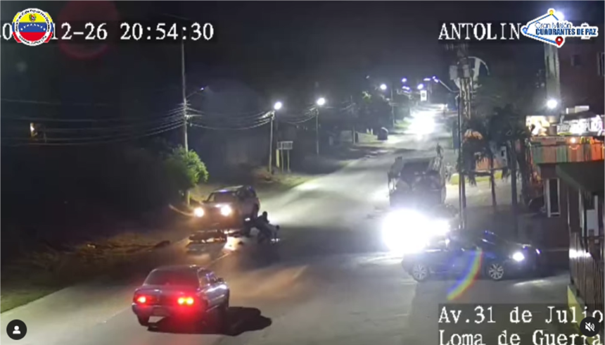 Margarita: Cámaras captan accidente de motorizado en Loma de Guerra, Antolín +VIDEO