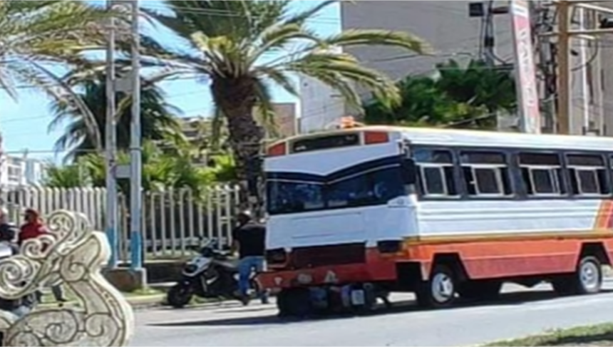 Margarita: Motorizado resulta arrollado por un bus en la Av. Bolivar