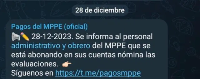 DEPÓSITO EVALUACIONES MPPE DICIEMBRE 2023: COBRA HOY el NUEVO PAGO