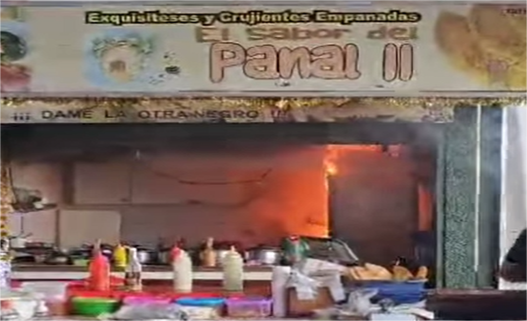 Explota bombona de gas en local de comida del mercado de Conejeros +VIDEO