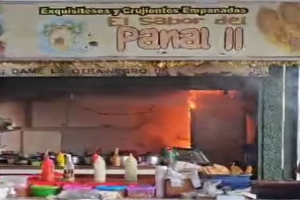 Explota bombona de gas en local de comida del mercado de Conejeros +VIDEO