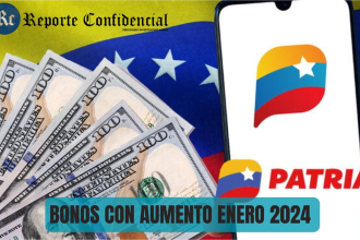 LISTA de BONOS PATRIA con AUMENTO ENERO 2024 +MONTOS