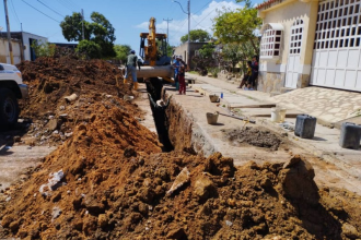 Hidrocaribe sustituyó 55 metros de colector en la urbanización Pedro Luis Briceño