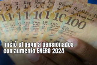 Es de mencionar que a partir del primero de febrero, el bono de guerra económica de los pensionados será 25 dólares.