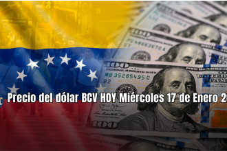 Precio del dólar BCV HOY Miércoles 17 de Enero 2024