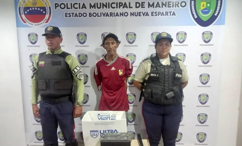 Polimaneiro capturan a "Manos de seda" por robo de baterías