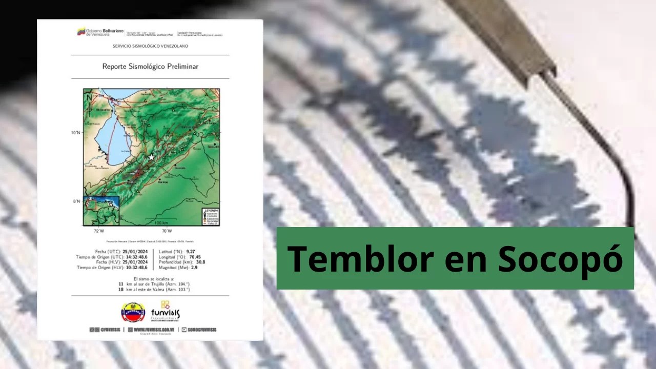 Socopó se ve afectado por un temblor de magnitud 4.3