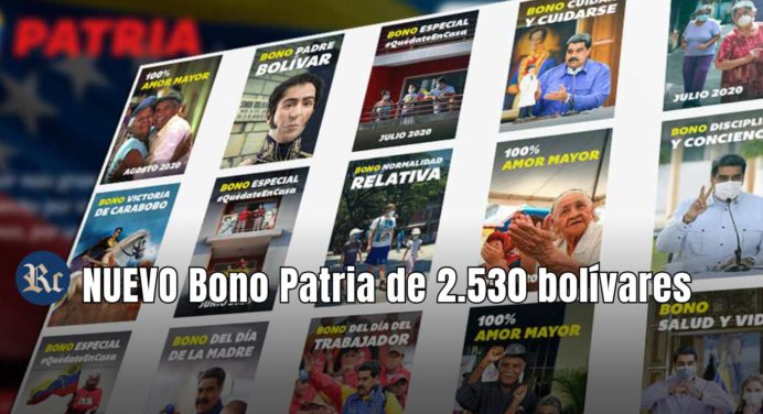 NUEVO Bono Patria de 2.530 bolívares: beneficiarios y cómo cobrar HOY