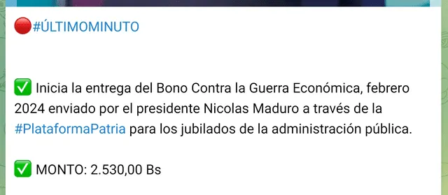 COBRA HOY 69$ por PATRIA: BENEFICIARIOS + ÚLTIMAS NOTICIAS