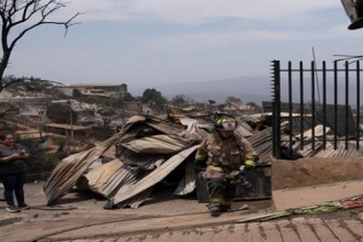 La cadena de incendios comenzó el viernes en el parque nacional del Lago Peñuelas