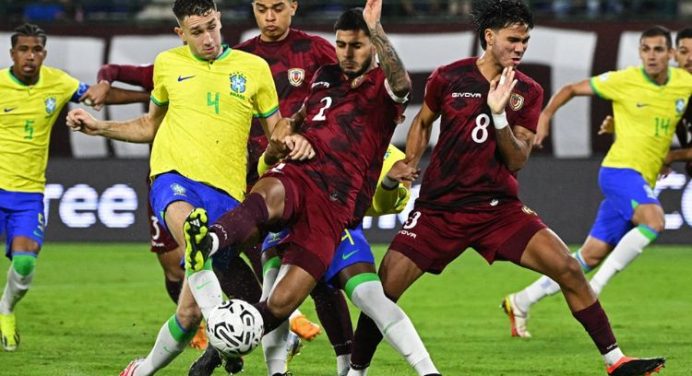 La Vinotinto cayó ante Brasil y se complica su pase a París 2024